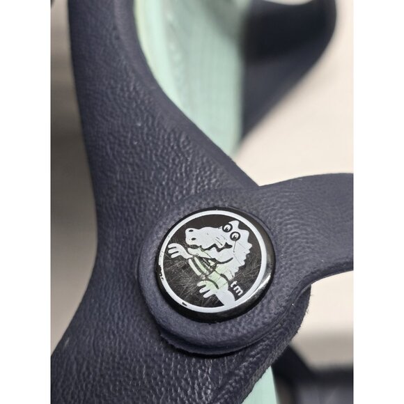 Crocs Cleo Strappy Sandals Women's Size 7 Turquoise/Navy Blue Dual Strap - Picture 6 of 14